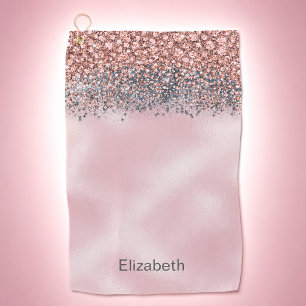 Serviette De Golf Rose Pâle Bijou Personnalisé