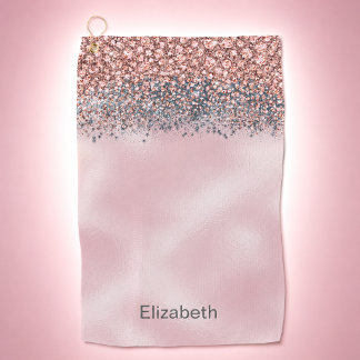 Serviette De Golf Rose Pâle Bijou Personnalisé