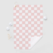 Serviette De Golf Rose Pâle et Blanc à Carreaux (En situation)