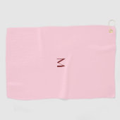 Serviette De Golf rose pastel - ajouter du monogramme (Horizontal)