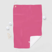 Serviette de golf rose personnalisée (En situation)