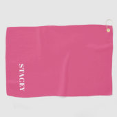 Serviette de golf rose personnalisée (Horizontal)
