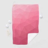 Serviette De Golf Rose pink gradient geometric mesh pattern (En situation)
