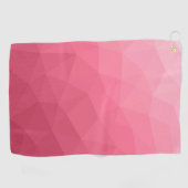 Serviette De Golf Rose pink gradient geometric mesh pattern (Horizontal)