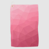 Serviette De Golf Rose pink gradient geometric mesh pattern (Devant)