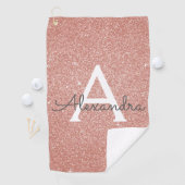 Serviette De Golf Rose Rose Gold Parties scintillant & Étincelle Mon (En situation)