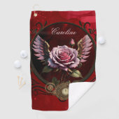 Serviette De Golf Rose Steampunk (En situation)