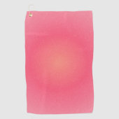 Serviette de golf rose vif avec crochet (Devant)