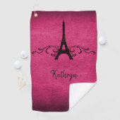 Serviette de golf rose Vintage (En situation)