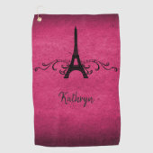 Serviette de golf rose Vintage (Devant)