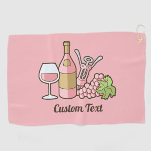 Serviette de golf rose Wine