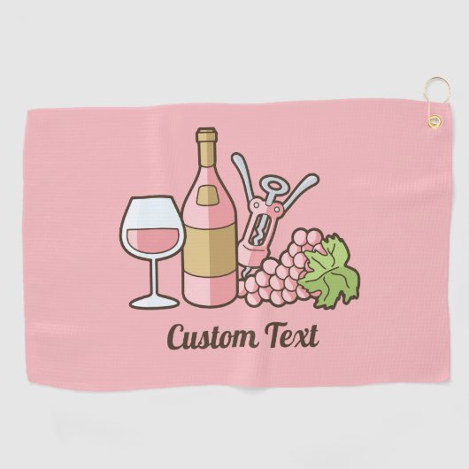 Serviette de golf rose Wine (Horizontal)