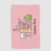Serviette de golf rose Wine (Devant)