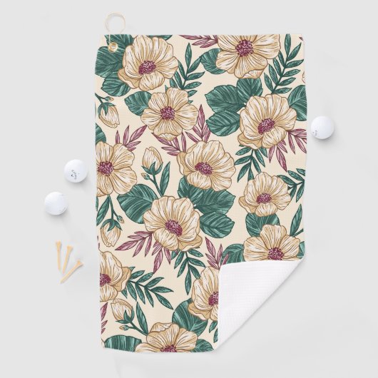 Serviette De Golf Roses (En situation)