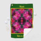Serviette De Golf Roses rose Floral Art Abstrait Personnalisé (En situation)