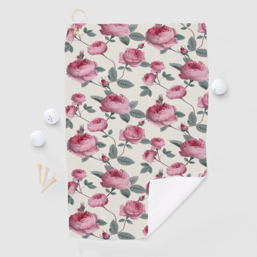 Serviette De Golf Roses roses (En situation)