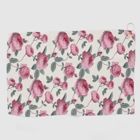 Serviette De Golf Roses roses (Horizontal)