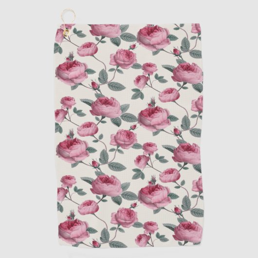 Serviette De Golf Roses roses (Devant)