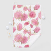 Serviette De Golf Roses roses (En situation)