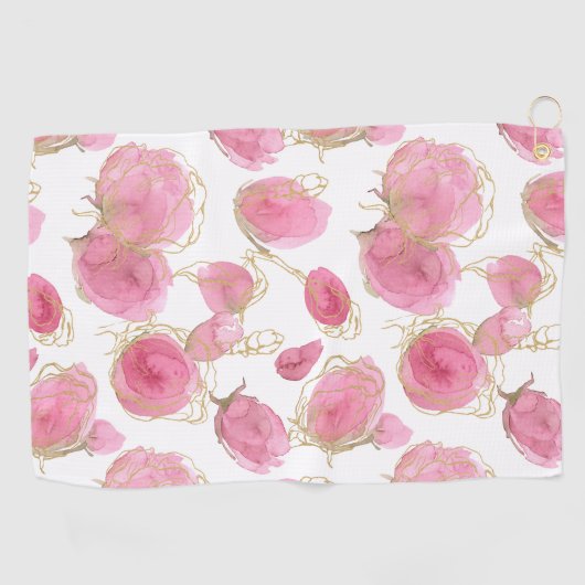 Serviette De Golf Roses roses (Horizontal)