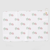 Serviette De Golf Roses Rouges, Motif De Roses, Fleurs (Horizontal)