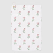 Serviette De Golf Roses Rouges, Motif De Roses, Fleurs (Devant)
