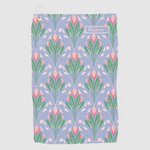 Serviette de golf roses tulipes Prépa pour elle