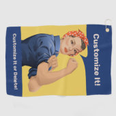 Serviette De Golf Rosie the Riveter (Horizontal)