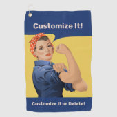 Serviette De Golf Rosie the Riveter (Devant)
