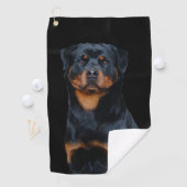 Serviette De Golf Rottweiler  (En situation)