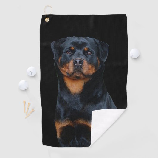 Serviette De Golf Rottweiler  (En situation)