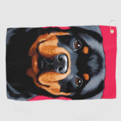 Serviette De Golf Rottweiler (Horizontal)