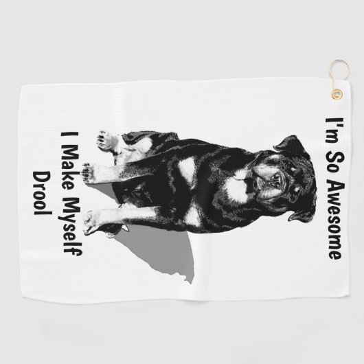 Serviette De Golf Rottweiler (Horizontal)