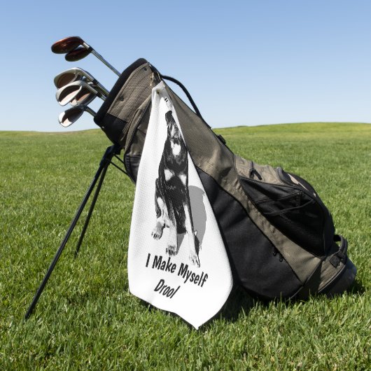 Serviette De Golf Rottweiler (Vert)