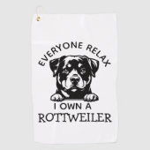 Serviette De Golf Rottweiler OWNER (Devant)