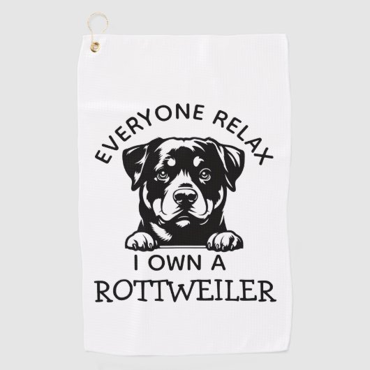 Serviette De Golf Rottweiler OWNER (Devant)