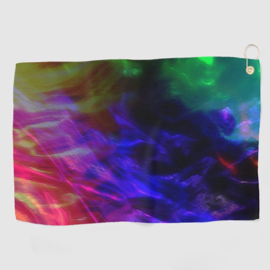 Serviette De Golf Rouge clair et bleu foncé submergé par des vagues  (Horizontal)