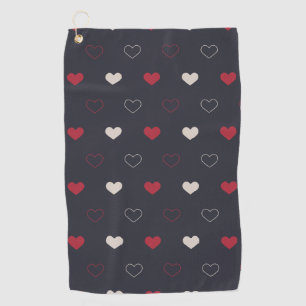 Serviette De Golf Rouge & cœur foncé motif sans couture Mignon Minim