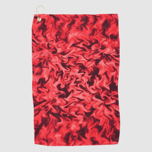 Serviette De Golf Rouge de feu (Devant)