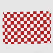 Serviette De Golf Rouge et Blanc à Carreaux (Horizontal)