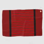 Serviette De Golf Rouge Et Noir (Horizontal)