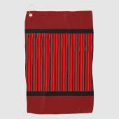 Serviette De Golf Rouge Et Noir (Devant)