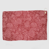 Serviette De Golf Rouge Paisley Damask Designer Floral Classic (Horizontal)