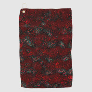Serviette De Golf Rouge rugueux et bosselé avec des rides proéminent