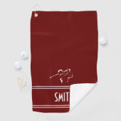 Serviette De Golf Rouge simple Golfeur (En situation)