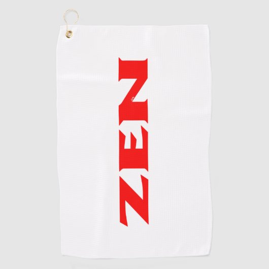 Serviette de golf rouge zen (Devant)