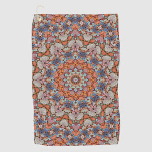 Serviette De Golf Routes rocheuses Kaleidoscope Vintage Russe Orange
