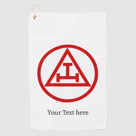 Serviette De Golf Royal Arch Chapitre Freemason Masonic Cadeau Golfe (Devant)