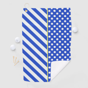 Serviette De Golf Royal Blue Pois and Stripes par ShirleyTaylor
