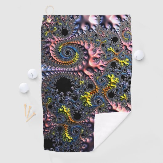 Serviette De Golf Royaumes Spirale Infinie (En situation)